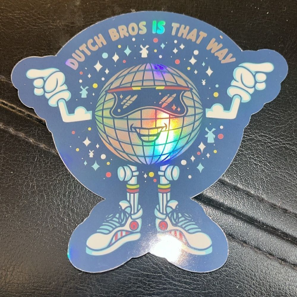 NEW DUTCH BROS “DUTCH BROS IS THAT WAY” STICKER